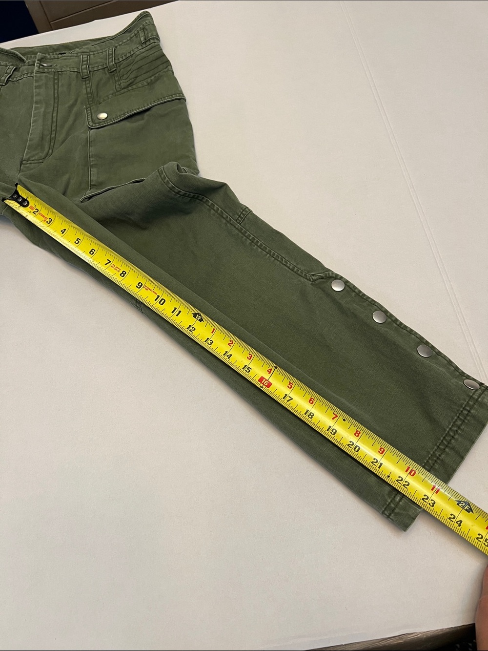 MARISSA WEBB UTILITY CARGO PANTS GREEN HIGH WAISTED 100% COTTON SIZE 4 WOMENS - Picture 14 of 16